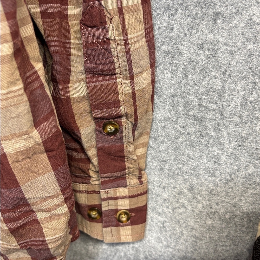 Carhartt relaxed fit  full button down Plaid long sleeve Shirt  double pocket XL - Picture 5 of 10
